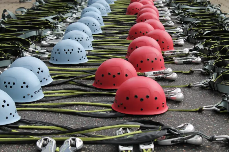 Safety helmets and harness equipment